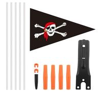 Bandiera con | Bandiera di sicurezza regolabile in altezza | Visibilità dei bambini | Bandiera per rimorchio per la sicurezza esterna | Bandiera per bici luminosa | Accessorio di sicurezza 11,85