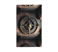 Bandiera con bussola con rune norrene. Bandiera decorativa per esterni 0,9 x 1,5 m, striscione verticale in poliestere. Adatto per l'uso come decorazione esterna