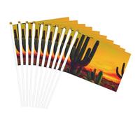 Bandiera con cactus nel deserto, versatile, per matrimoni, compleanni, vacanze, sport, parate, spettacoli