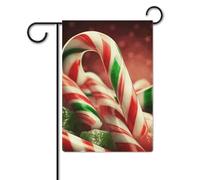 Bandiera con canna di zucchero 30,5 x 45,7 cm, in poliestere, double face, bandiere da giardino, benvenuto, bandiere, decorazione per esterni, cortile, portico, prato