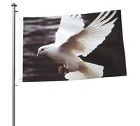 Bandiera con colomba volante, stampa su entrambi i lati, bandiera da giardino, bandiera da cortile per esterni, bandiere per vacanze, banner regalo con occhielli sfondo fotografico per interni ed