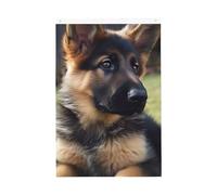 Bandiera con cucciolo di pastore tedesco, 9 x 1,5 m, bandiere da giardino vivaci su entrambi i lati, striscione di benvenuto stagionale con occhielli in ottone, decorazione sfondo fotografico per