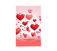 Bandiera con cuori rossi da 0,9 x 1,5 m verticale su entrambi i lati bandiera da giardino esterna bandiera per casa divertente festa banner segno decorazione per la casa bandiere da giardino per