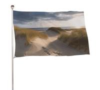 Bandiera con dune da spiaggia, 152,4 x 243,8 cm, stampa su entrambi i lati, bandiera decorativa da giardino, non sbiadisce, con occhielli in ottone, sfondo fotografico da appendere per interni ed