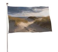 Bandiera con dune da spiaggia, 61 x 88,9 cm, stampa su entrambi i lati, bandiera decorativa da giardino, non sbiadisce, con occhielli in ottone da appendere, sfondo fotografico per interni ed esterni