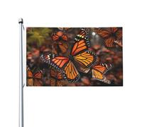 Bandiera con farfalle monarca 3 x 1,5 m bandiera all'aperto bandiera da giardino per vacanze banner da cortile per casa giardino cortile prato bandiere decorative, per interni/esterni bandiera stampa