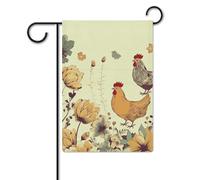 Bandiera con farfalle volanti tra i fiori, 30,5 x 45,7 cm, in poliestere, double face, bandiere da giardino, benvenuto, bandiere, decorazione per esterni, per cortile, portico, prato