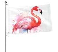 Bandiera con fenicottero ad acquerello, 6 x 0,9 m, stampa su entrambi i lati, bandiere da giardino, bandiera da cortile per esterni, bandiere per vacanze, banner regalo con occhielli sfondo