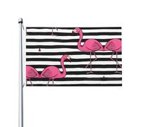 Bandiera con fenicottero rosa stampato, 9 x 1,5 m, decorazione per feste, con occhielli, adatta per interni ed esterni