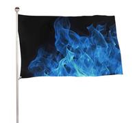 Bandiera con fiamma blu, 61 x 88,9 cm, stampa su entrambi i lati, bandiera decorativa da giardino, non sbiadisce, con occhielli in ottone da appendere, sfondo fotografico per interni ed esterni