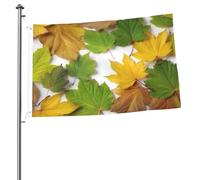 Bandiera con foglie da 0,9 x 0,9 m, stampa su entrambi i lati, bandiere da giardino, bandiera da cortile per esterni, bandiere per vacanze, banner regalo con occhielli sfondo fotografico per interni