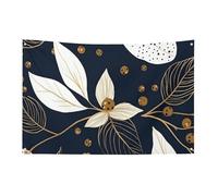 Bandiera con foglie e bacche, 88,9 x 149,9 cm, non sbiadisce, bandiera di benvenuto da giardino, cortile, casa, cartello decorativo per interni ed esterni, striscione per feste e decorazioni per la