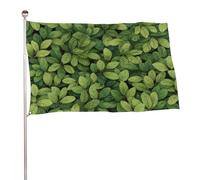 Bandiera con foglie verdi, 9 x 1,5 m, bandiere da giardino per esterni, decorazione per cortile, portico, prato, fattoria