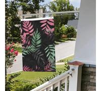 Bandiera con foglie verdi nere e verdi, 6 x 0,9 m, per interni ed esterni, primavera, estate, autunno, inverno, da giardino, con occhiello, verticale, su entrambi i lati, per decorazioni da cortile