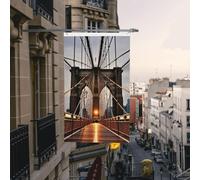 Bandiera con foto del ponte di Brooklyn, 9 x 1,5 m, bandiere da giardino per esterni, resistenti, con occhielli, bandiere decorative da cortile, grande striscione per feste esterne e interni