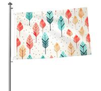 Bandiera con frecce corallo e foglia di tè 2 x 3 m stampa su entrambi i lati bandiera da giardino bandiere di benvenuto per esterni bandiera per esterni banner cartelli per interni cortile decorazione