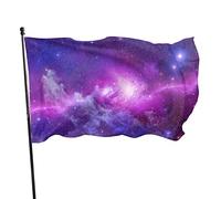 Bandiera con galassia viola e rosa, 9,6 x 1,5 m, in poliestere resistente allo sbiadimento, con 2 occhielli in ottone