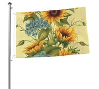 Bandiera con girasoli, 0,6 x 0,9 m, stampa su entrambi i lati, bandiere da giardino, bandiera da cortile per esterni, bandiere per vacanze, banner regalo con occhielli sfondo fotografico per interni