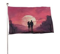 Bandiera con immagini emotive, 61 x 88,9 cm, stampa su entrambi i lati, bandiera decorativa da giardino, non sbiadisce, con occhielli in ottone, sfondo fotografico da appendere, per interni ed esterni