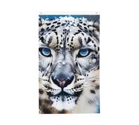 Bandiera con leopardo delle nevi dagli occhi blu, 9 x 1,5 m, verticale, doppia faccia, da giardino, per esterni, cortile, casa, divertente, decorazione per la casa, bandiere da giardino per poster da