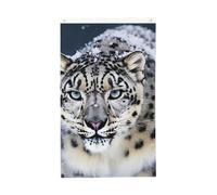 Bandiera con leopardo delle nevi dagli occhi blu, 9 x 1,5 m, verticale, doppia faccia, da giardino, per esterni, cortile, casa, divertente, decorazione per la casa, bandiere da giardino per poster da