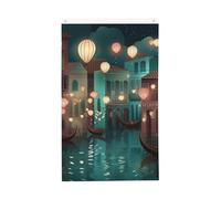 Bandiera con luci sul lago, 9 x 1,5 m, verticale su entrambi i lati, bandiera da giardino, per esterni, cortile, casa, divertente, decorazione per la casa, bandiere da giardino per poster da appendere