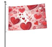 Bandiera con motivo di San Valentino, 2 x 3 m, stampa su entrambi i lati, bandiere da giardino, bandiera da cortile per esterni, bandiere per vacanze, banner regalo con occhielli sfondo fotografico