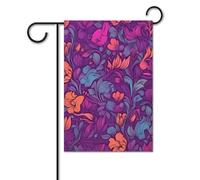 Bandiera con motivo floreale a colori 30,5 x 45,7 cm bandiere per esterni divertenti bandiere per feste banner da giardino stampate su entrambi i lati bandiere da giardino benvenuto fuori bandiera per