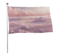 Bandiera con nuvole 152,4 x 243,8 cm, stampa su entrambi i lati, bandiera decorativa da giardino, non sbiadisce, con occhielli in ottone, sfondo fotografico da appendere, per interni ed esterni