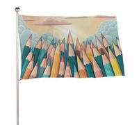 Bandiera con nuvole 152,4 x 243,8 cm, stampa su entrambi i lati, bandiera decorativa da giardino, non sbiadisce, con occhielli in ottone, sfondo fotografico da appendere, per interni ed esterni