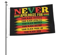 Bandiera Con Occhielli Bandiere Black History Month Never Apologize For Your Thoughts Loyalties Rinforzo Bandierine Per Balcone Conferenza Parata 90X150Cm