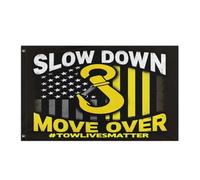 Bandiera Con Occhielli Bandiere Da Balcone Tow Truck Operator Shirt Slow Do-Wn Move Over It'S The Law Rinforzo Bandierine Per Giardino Bar Balcone 90X150Cm