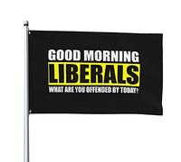 Bandiera Con Occhielli Bandiere Da Giardino Good Morning Liberals Doppia Cucitura Bandierine Per Esterno Celebrazione Interno 90X150Cm