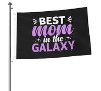 Bandiera Con Occhielli, Best Mom In The Galaxy Durevole Bandiere Da Balcone Per Conferenza Balcone Striscioni Di Bunting 90X150Cm