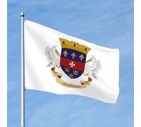 Bandiera Con Occhielli, Flag Of Saint Barthélemy (Local) Rinforzo Bandiere Da Giardino Per Giardino Esterno Bandierine 90X150Cm