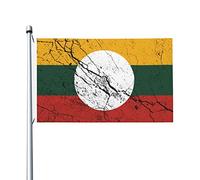 Bandiera Con Occhielli, Flag Of The Shan State Texture Effect Rinforzo Bandiere Da Giardino Per Interno Esterno Bandierine Della Decorazione 90X150Cm