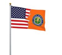 Bandiera Con Occhielli, Flag Of The United States Federal Aviation Adstration And America Colori Vivaci Bandiere Da Giardino Per Interno Esterno Bandierine Della Decorazione 90X150Cm