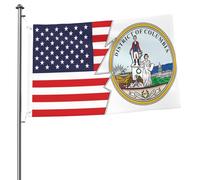 Bandiera Con Occhielli, The District Of And America Resistente Alle Intemperie Bandiere Per Decorazione Interno Flag 90X150Cm