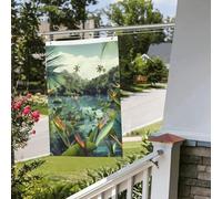 Bandiera con paesaggio tropicale, 6 x 0,9 m, per interni ed esterni, primavera, estate, autunno, inverno, bandiere da giardino con occhiello verticale su entrambi i lati, bandiere per feste per