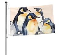 Bandiera con pinguini animali modello acquerello 2 x 3 m stampa su entrambi i lati bandiera da giardino bandiere di benvenuto per esterni bandiera per esterni banner cartelli per interni cortile