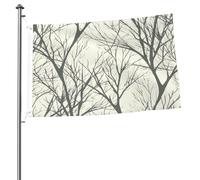 Bandiera con ramo di albero, 0,9 x 90 cm, stampa su entrambi i lati, bandiere da giardino per esterni, bandiere per vacanze, banner regalo con occhielli sfondo fotografico per interni ed esterni