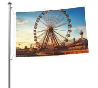 Bandiera con ruota panoramica 2 x 3 m stampa su entrambi i lati bandiere da giardino bandiera da cortile per esterni bandiere per vacanze banner regalo con occhielli sfondo fotografico per interni ed