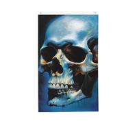 Bandiera con scheletro sull'acqua, 9 x 1,5 m, verticale, doppia faccia, da giardino, per esterni, cortile, casa, divertente, decorazione per la casa, bandiere da giardino per poster da appendere alla