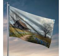 Bandiera con scritta "Man Cave Rules Abandoned Cabin In The Heart Of Nature Bandiera Home Bar Decor Cool Decor for Guys Room" (60 x 90 cm)