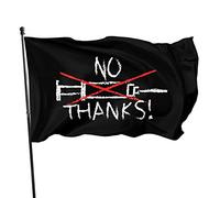 Bandiera con scritta "No to Vaccines 9,6 x 1,5 m, decorazioni per esterni, giardino, fattoria, cortile, bandiera, bandiera esterna in poliestere