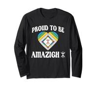 Bandiera con Scritta Proud To Be Amazigh e Cultura Tamazgha Maglia a Manica