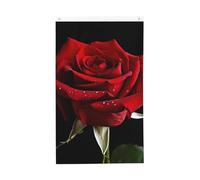 Bandiera con sfondo nero rosa rossa 3 x 5 m verticale doppia faccia bandiera da giardino esterno bandiera casa cortile divertente festa banner segno decorazione casa bandiere da giardino per poster da