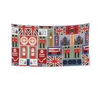 Bandiera con simboli dell'Inghilterra, per interni ed esterni, riutilizzabile, facile da appendere, decorazione per feste