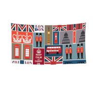 Bandiera con simboli dell'Inghilterra, per interni ed esterni, riutilizzabile, facile da appendere, decorazione per feste