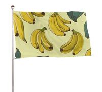 Bandiera con stampa a banana, 89 x 150 cm, stampa su entrambi i lati, bandiera decorativa da giardino, non sbiadisce, con occhielli in ottone, sfondo fotografico da appendere, per interni ed esterni